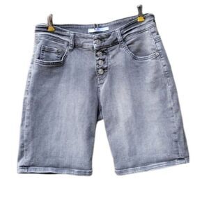 Vintage Y2K MAC-Jeans Mens 34 Gray  Chambray Button Front Shorts Germany